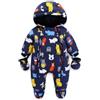 Lobmouse Bambino Tute da Neve Inverno Pagliaccetto Body con Cappuccio Infantile Jumpsuit Ragazza Ragazzi Tuta Footies con Guanti Spesso Tutine Neonato Maniche Lunghe per 3-24 Mesi