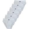 nicoit Slip Uomo in 100% Cotone, Mutande Uomo Bianche, Pacco da 6 (IT, Testo, L, Regular, Regular, 6, Bianco)