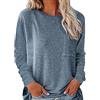 Ruilonghai Top a Tunica Autunnale per Donna, Top a Maniche Lunghe in Unita, comode t-Shirt Larghe in Cotone, Facili da Abbinare, per l'uso Quotidiano Data Sport d'ufficio