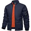 KEFITEVD Bomber Uomo Invernale Caldo Giubbotto Casual Imbottito Comfort