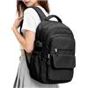 hapfoxx Zaino Scuola Media Ragazze Zaini Scuola Superiore Ragazza Ragazzo Zainetto Università Zaini Scolastici Zaino College Casual Daypacks Impermeabile Laptop Backpack School Bag for Girls,Nero