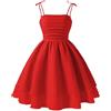 Generico Abiti da Bambina Ragazza Senza Manica Spalline Elegante Vestito Estivo A-Line Abito da Principessa Tinta Unita Vestitos Bambina Vestiti Casual per Bambine Ragazze 8-12 Anni