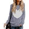 QIXING Maglione da donna con lavorazione a maglia intrecciata a forma di cuore, invernale, con scollo tondo, a manica lunga, per San Valentino, per madre e fidanzata, XL