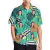 Ozinna Camicia Hawaiana Uomo Personalizzata con Foto,Manica Corta Spiaggia Tropicale Aloha Camicie Estate Floreale per Uomini Hawaiian Shirt