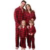 Amissz Pigiama Natale Famiglia Coordinati, Tutta la Famiglia Manica Lunga Pigiama Due Pezzi Invernale Rosso per Uomo, XL