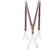 CHENWEIHAI Bretelle Suspender da Uomo con Bottoni Cintura in Pelle A Y-Back Pantaloni Vintage Femminili con Spallina Abbigliamento Regolabile (Righe 1)