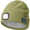 ATNKE LED Bluetooth Cappello con Luce,USB Ricaricabile 4 LED Senza Fili Musicale Altoparlante Corsa Cappello Invernale Calda Maglia Berretto con Pile Foderato Regali per Uomo e Donna/Army Green