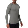 HUGE SPORTS Maglia Termiche da Uomo Invernale Biancheria Intimo Termica a Maniche Lunghe Asciugatura Rapida Corsa Ciclismo Grigio Scuro M