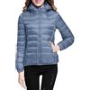 Générique Piumino Per Donne Inverno Leggero Cappotto Con Cappuccio Manica Lunga Confortevole Inverno Tinta Unita Cerniera E Tasche Giacche Classiche Cappotti E Giacche Giacche Piumino D'anatra Bianco