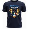 Generico Maglietta Calcio Doblete 2025-2026 Bambino Ragazzo - T-Shirt Neroazzurra con Serpente e Coppe - Idea Regalo Tifosi Campioni (IT, età, 12 Anni, 14 Anni, Regular, Blu)