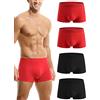 HOEREV Boxer da Uomo in modale super morbido, Confezione da 4,2Rosso2Nero,3XL