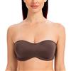 MELENECA Donna Minimizer Reggiseno Senza Spalline Invisibile con Ferretto Senza Imbottito Espresso 2B