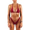 sofsy Rosso Bikini Sexy XS - Costume Donna Pezzo inferiore per Spiaggia - Slip Vita Alta Brasiliana, Venduto separatamente - Taglio a V Retro - Made in Italy