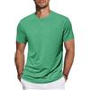 TARAINYA T‑Shirt Uomo Maniche Corte Cotone Collo Tondo Turchese L