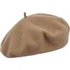 Melegari Berretto Basco Donna | 100% Lana | Roma Beret | Made in Italy (Cammello 06)