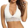 SHEKINI Reggiseno a Fiori per Donna Halter Bra Reggiseno a Triangolo Elegante Imbottito Bralette in Pizzo Reggiseno a Bustino Top Reggiseno Senza Ferretto Reggiseno Comodo…