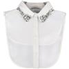 DNLKWGO Elegante Collare Finto Staccabile Con Strass Peter Pan per Donne e Ragazze, B-Bianco, Taglia Unica