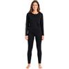 BEEYANOPAL Completo Intimo Termico Donna Invernale a Maniche Lunghe con Interno in Pile, Leggero, Elastico e Traspirante per Casa o Sport