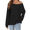 Gosunny - Top senza spalline da donna a maniche lunghe, pullover casual elegante, blusa, S
