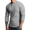 Lehmanlin Henley a Maniche Lunghe,Maglia Termica, Camicie Muscolari Cotone Slim Fit