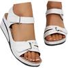 Sobzia Scarpe Estive Donna,Sandali Ortopedici Donna Estive Eleganti Comodi Sandalo Trekking Sportivi Leggeri Scarpe con Zeppa Punta Aperta Antiscivolo Scarpa con Strappo Bianco 41