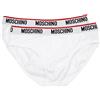 MOSCHINO Set di 2 slip in jersey stretch con banda elastica personalizzata con logo Moschino. Vestibilità regolare L Bianco