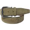 QUAMOD cintura uomo in pelle scamosciata larga 3,5 cm- 4 cm (35mm-40mm) | blu navy, marrone, taupe, nero, grigio, cognac | scamosciato con confezione regalo | produzione ecologica e leale