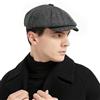 Charmylo Berretto da Uomo Coppola Vintage in Tweed Scozzese, Newsboy Flat cap Primavera Autunno Inverno