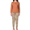Pyrex Pigiama Donna Cotone Leggero 100% - Completo di Maglia con Bottoni e Comodo Pantalone S-XL (IT, Testo, S, Regular, Regular, Modello 6)