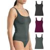 Risalti Canotta Donna Microfibra Spalla Larga 3 pz- Canottiera Donna Elegante, Intimo Più Morbido delle Canottiere Donna Cotone, Caraco Senza Cuciture, Women Underwear- Made in Italy