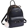 SCOFY FASHION Piccolo zaino carino borse per le donne viaggio PU pelle Daypack zaino per ragazze, Nero , Etichettalia unica