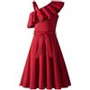 Arshiner Ragazze Abito Una Spalla Bambini Estivo Festa Abiti Papillon Casual Vestito Senza Maniche Abiti per Ragazze 5-14 Anni