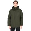 Ciabalù Parka Uomo Invernale Impermeabile con Cappuccio Slim Fit Giaccone Imbottito Pesante (3XL, Verde)