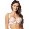 Vivisence Slip da Donna Elegante con Taglio Classico E Dettagli Raffinati Fiocco E Nastro di Raso Lucido sul Davanti Realizzato in Tulle con Pizzo E Rete Doppia sul Retro, Bianco,44