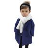 Generisch 2026 Cappotto da ragazzo dentellato -Trench Giacca per bambini Colletto di lana Baby Breasted Plaid Coat Double Bambino Elegante cappotto da ragazzo, Blu marino, 12-18 Mesi