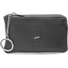 JAGUAR - Portachiavi Uomo, Portachiavi in Pelle Vera Dotato di 2 Cerniere per Riporre Vari Oggetti, Astuccio Borsellino 14x7,5x1cm Arriva in Scatola Firmata Adatta per Regali - Nero