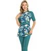 YouNaiJia Costumi da Bagno modesti per Le Donne Costume da Bagno a Maniche Corte Burkini Modesty Rash Guard Beachwear (L, Y5)