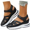 Sobzia Sandali Sportivi Donna,Sandali Chiusi Davanti Donna Estive Ortopedici Comodi Sandalo Trekking Sportivi Leggeri Sandalo con Zeppa Antiscivolo Scarpe con Strappo Scarpa Passeggio Nero 42
