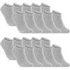 sockenkauf24 10 | 20 | 30 Paia Calzini Corti Donna Uomo Calze Corte Nero Bianco Grigio Cotone (20x Grigio 39-42)