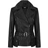 Infinity Leather Infinity Giacca da Donna e Ragazza in Vera Pelle Stile Trench in Lunghezza Media