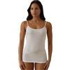 JADEA 3 Canotte Donna Spalla Stretta Modello 9003 in Puro Cotone con Elegante Bordo in Raso - Intimo Confortevole e Raffinato, Bianco, 4