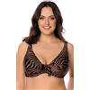 Vivisence 3203 Bikini Pezzo sopra Coppa Morbida, Marrone-Nero,5D