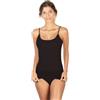 La Primula Verde, EGI, Top Donna Cotone, in Filo di Scozia, Intimo Donna Spalla Stretta, dalla 2 alla 7, Bianco e Nero + Sacca BIO Set (3 S IT Donna, Nero)