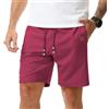 Suwangi Pantaloncini Uomo Casual Shorts Joggers Estivi con Tasche Zip