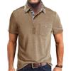 Comilaka Uomo Polo Casual Manica Corta Contrasto Colore Polo T-Shirt con Tasca Estiva S-3XL