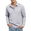 Comilaka Uomo Polo Manica Lunga Velluto a Coste Casual Poloshirt Autunno Inverno Top retrò Camicia