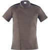 GIBLOR'S - Giacca Thiago Uomo per Chef, Cuoco, in Cotone Elasticizzato, Collo Coreano, disponibile in diversi colori (Tortora 3XL)