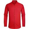 HISDERN Camicia Uomo Manica Lunga Elegante Camicia Rosso Uomo Cotone Collo Coreana Gemelli Camicie Uomo de Invernale Natalizie Capodanno M