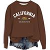 Generic Felpe da donna Los Angeles vintage spalla goccia lettera abiti Los Angeles California Backwoods College casual girocollo grafica felpe con cappuccio top vestiti gotico 2025 preppy Y2K solido