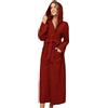 Surwin Accappatoio Microfibra Lungo con Cappuccio per Donna e Uomo, Lunga Accappatoio Spugna Unisex Invernale Pile Vestaglia da Bagno Assorbente e Confortevole per Albergo Piscina